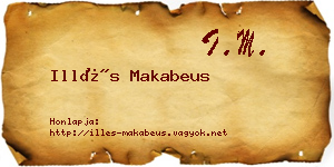 Illés Makabeus névjegykártya